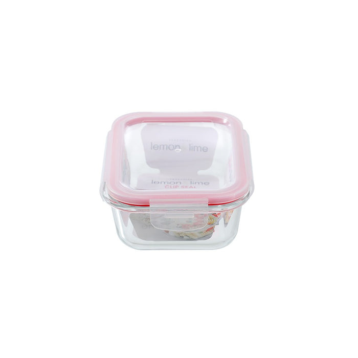 Lemon & Lime YORKSHIRE GLASS RECTANGLE CLIP SEAL CONTAINER 650ML