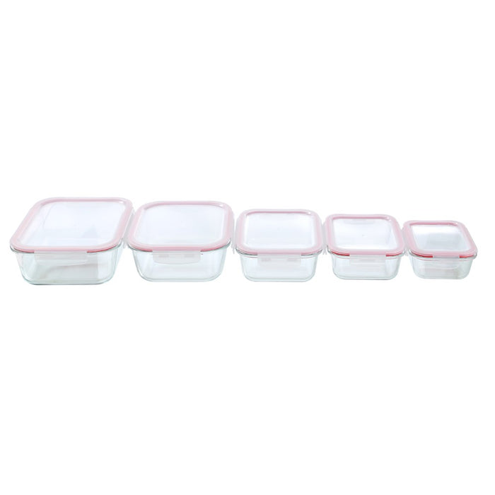 Lemon & Lime YORKSHIRE GLASS RECTANGLE CLIP SEAL CONTAINER 650ML