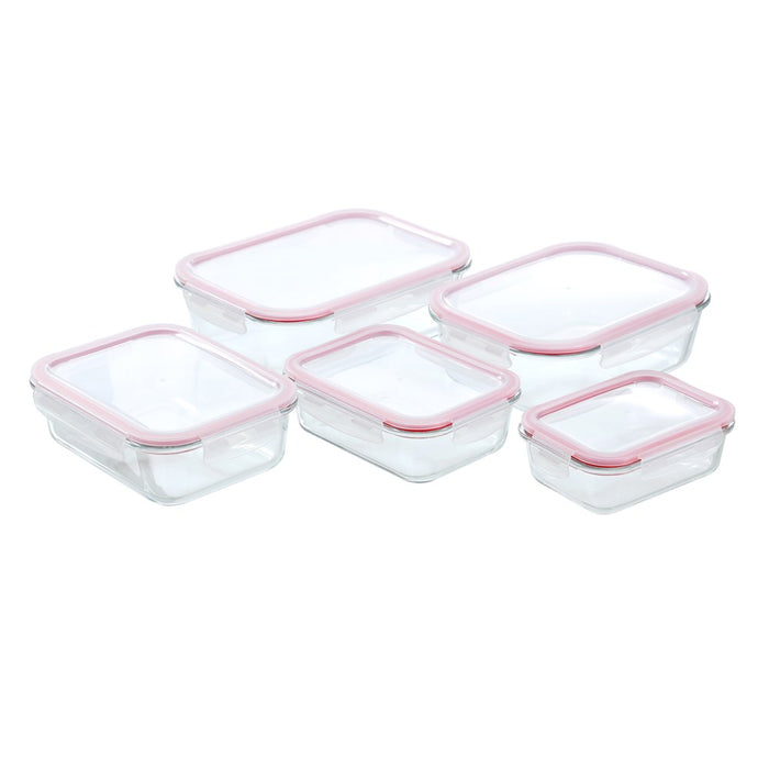 Lemon & Lime YORKSHIRE GLASS RECTANGLE CLIP SEAL CONTAINER 1L