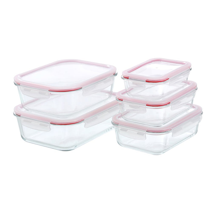 Lemon & Lime YORKSHIRE GLASS RECTANGLE CLIP SEAL CONTAINER 2.3L
