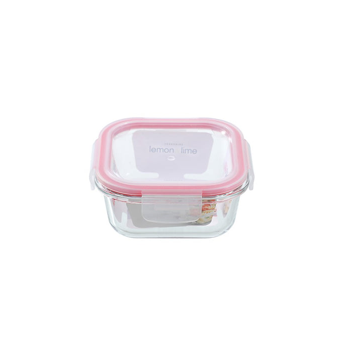 Lemon & Lime YORKSHIRE GLASS SQUARE CLIP SEAL CONTAINER 500ML