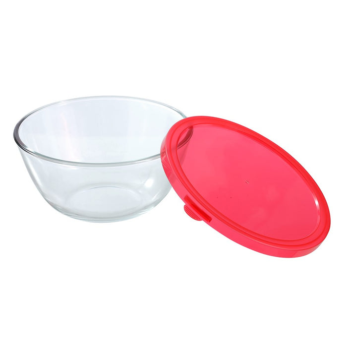 Lemon & Lime YORKSHIRE GLASS MIXING BOWL LIDDED 2.75L 23X23X11CM