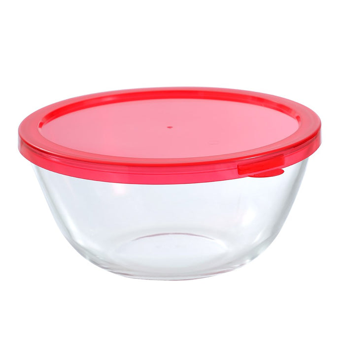 Lemon & Lime YORKSHIRE GLASS MIXING BOWL LIDDED 2.75L 23X23X11CM