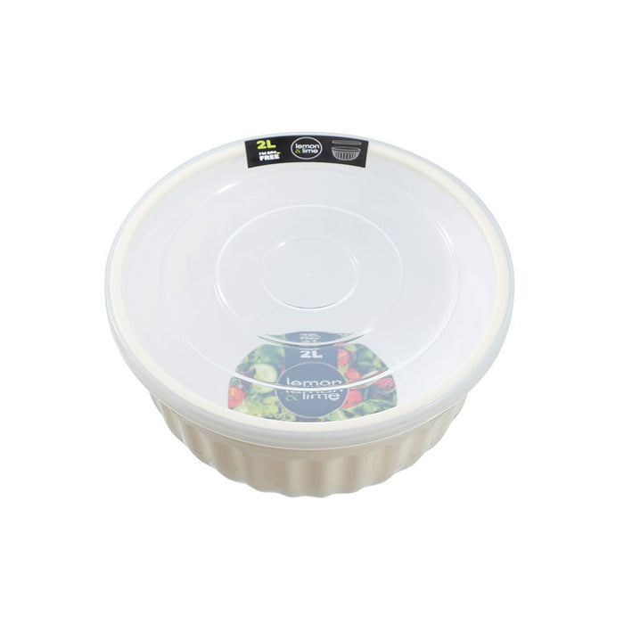 Lemon & Lime SALAD BOWL LIDDED 2L