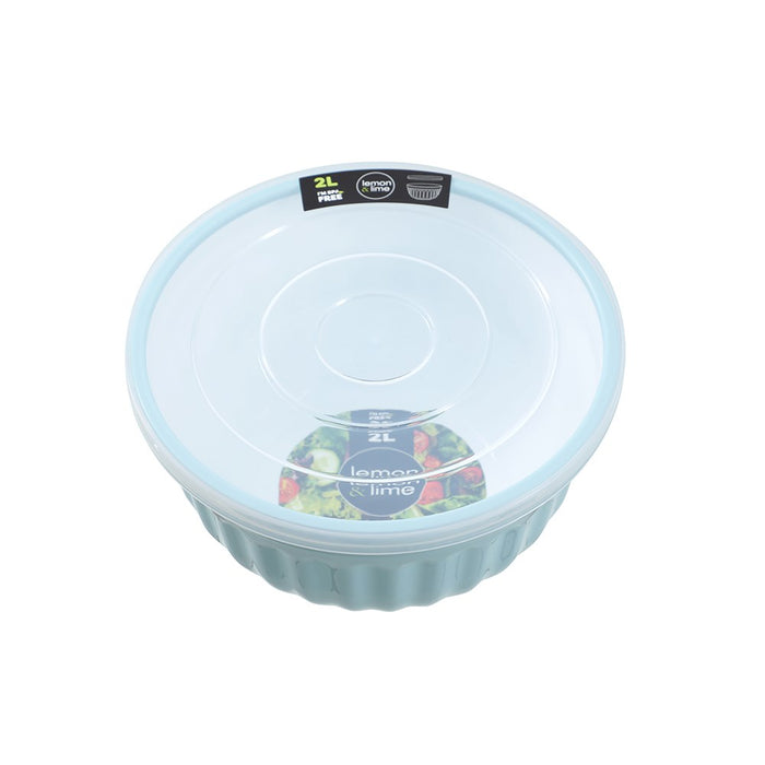 Lemon & Lime SALAD BOWL LIDDED 2L