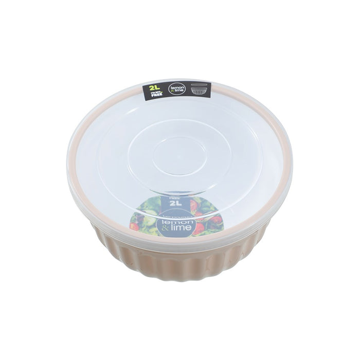 Lemon & Lime SALAD BOWL LIDDED 2L