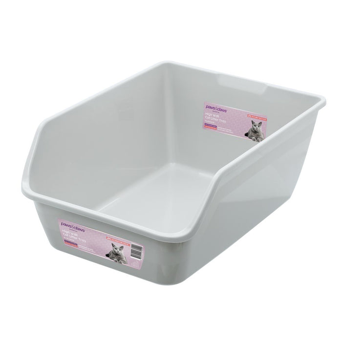 Paws & Claws DEEP CAT LITTER TRAY 61X45X25CM GREY