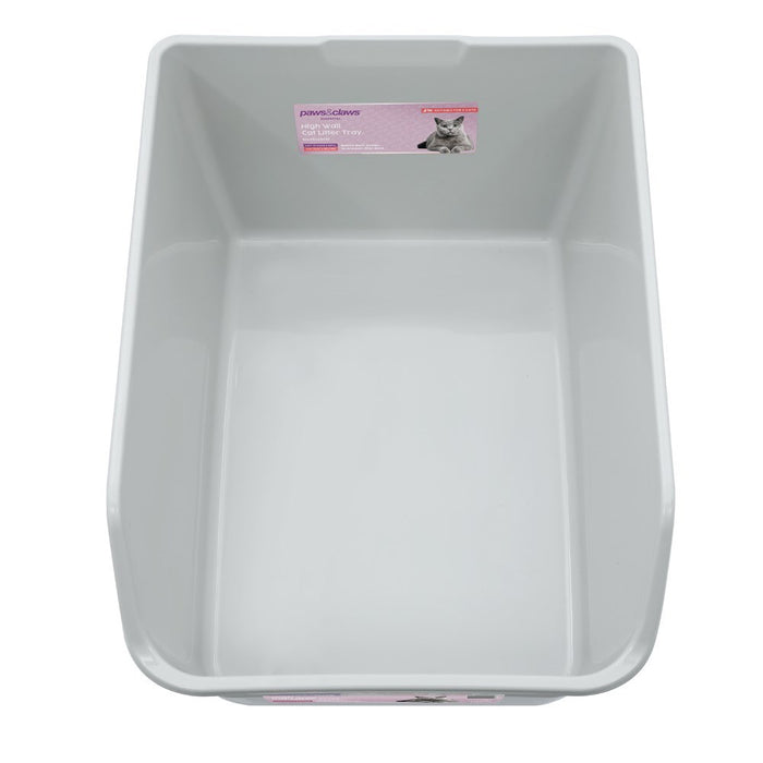 Paws & Claws DEEP CAT LITTER TRAY 61X45X25CM GREY