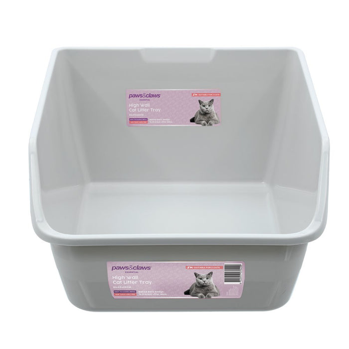 Paws & Claws DEEP CAT LITTER TRAY 61X45X25CM GREY