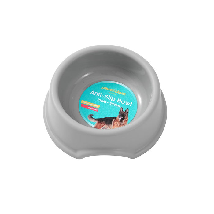 Paws & Claws PET ESSENTIALS ANTI-SLIP BOWL SML 15CM 260ML