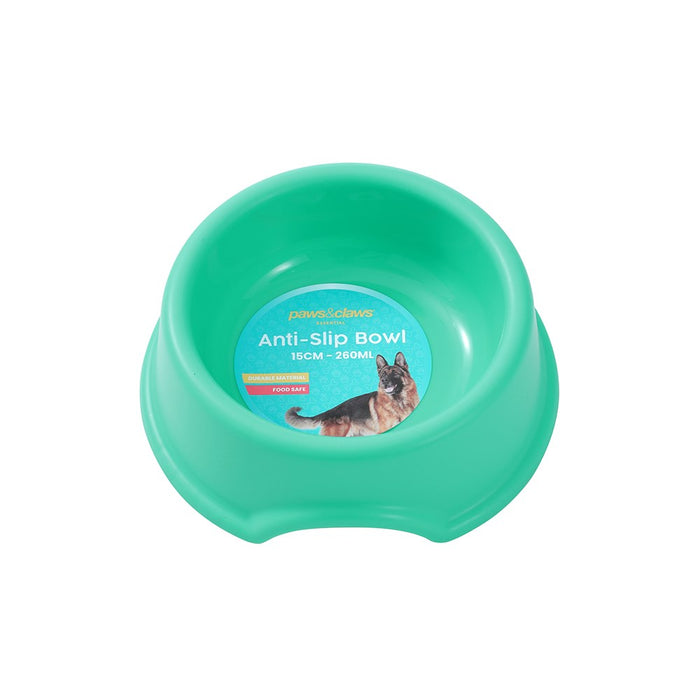 Paws & Claws PET ESSENTIALS ANTI-SLIP BOWL SML 15CM 260ML