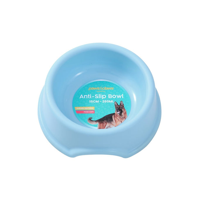 Paws & Claws PET ESSENTIALS ANTI-SLIP BOWL SML 15CM 260ML