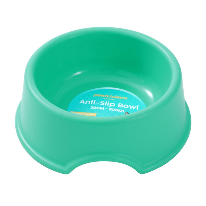 Paws & Claws PET ESSENTIALS ANTI-SLIP BOWL LGE 20CM 800ML
