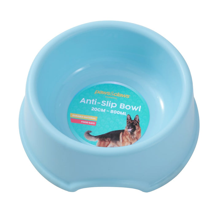 Paws & Claws PET ESSENTIALS ANTI-SLIP BOWL LGE 20CM 800ML