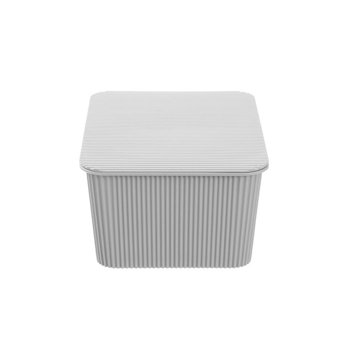 Boxsweden Ribbed Storage Basket Lidded 3.5L 25X18X11Cm