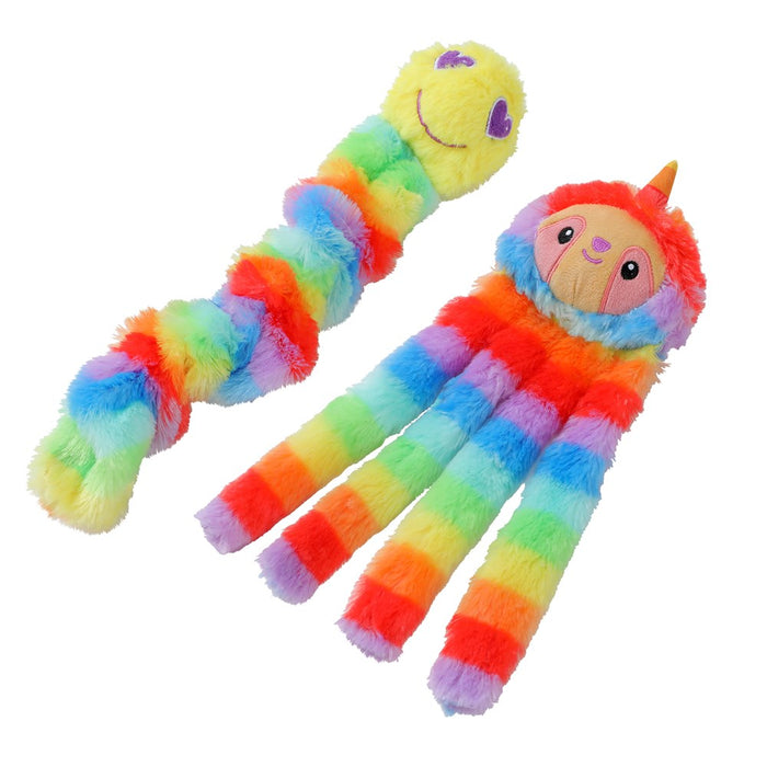 Paws & Claws RAINBOW PLUSH WORM 37X13X8CM