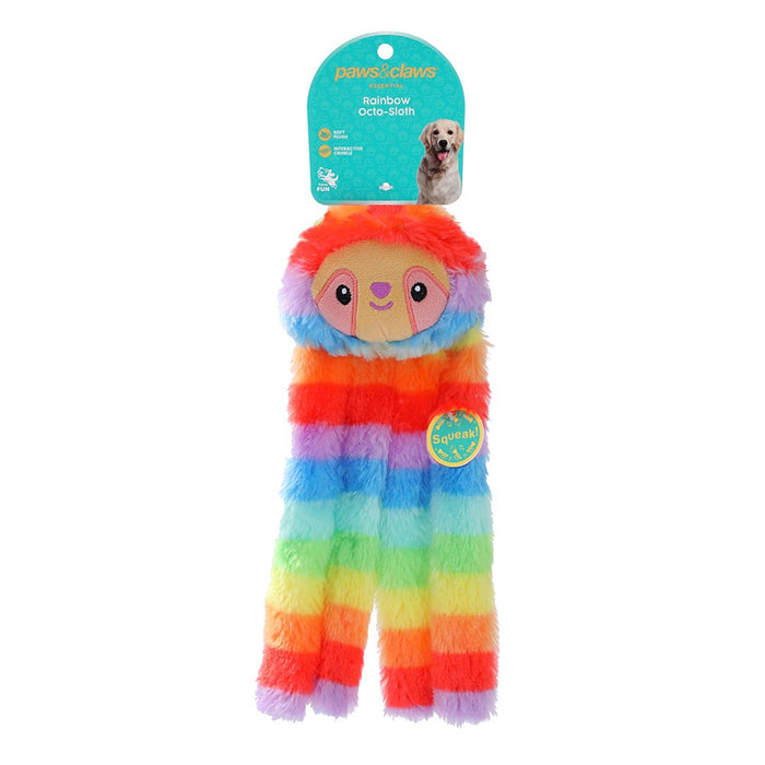 Paws & Claws RAINBOW OCTO-SLOTH 33X10X4CM