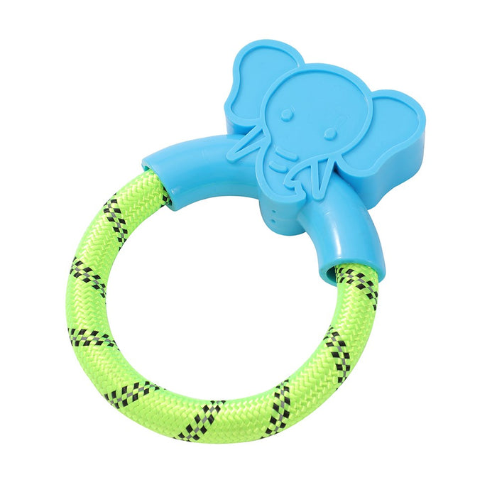 Paws & Claws TUG N PLAY TPR ANIMAL RING TUGGER 16X12CM