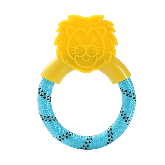 Paws & Claws TUG N PLAY TPR ANIMAL RING TUGGER 16X12CM