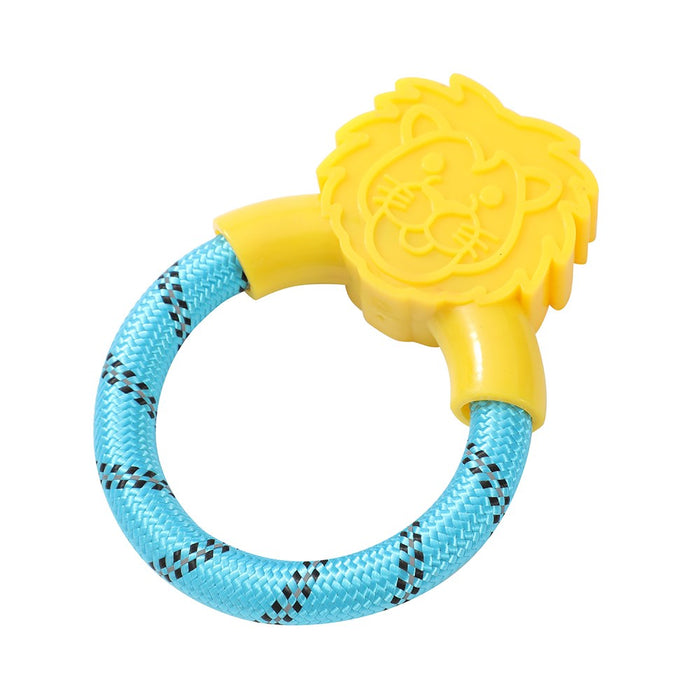 Paws & Claws TUG N PLAY TPR ANIMAL RING TUGGER 16X12CM