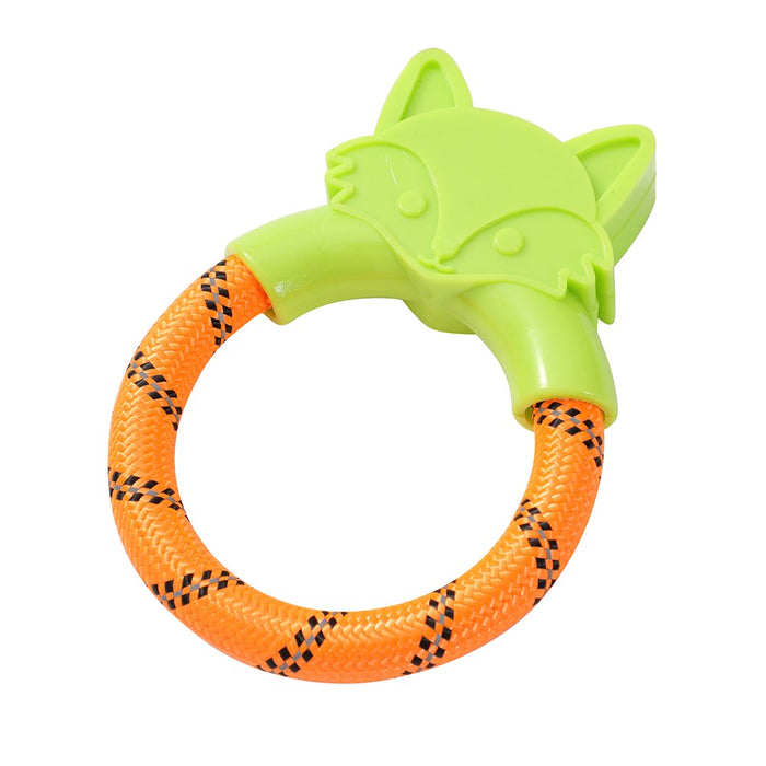 Paws & Claws TUG N PLAY TPR ANIMAL RING TUGGER 16X12CM