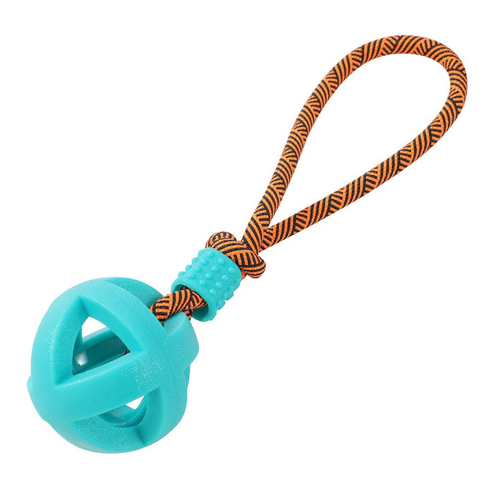 Paws & Claws TPR BALL WITH ROPE COL 36X6CM