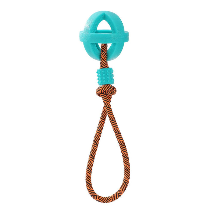 Paws & Claws TPR BALL WITH ROPE COL 36X6CM