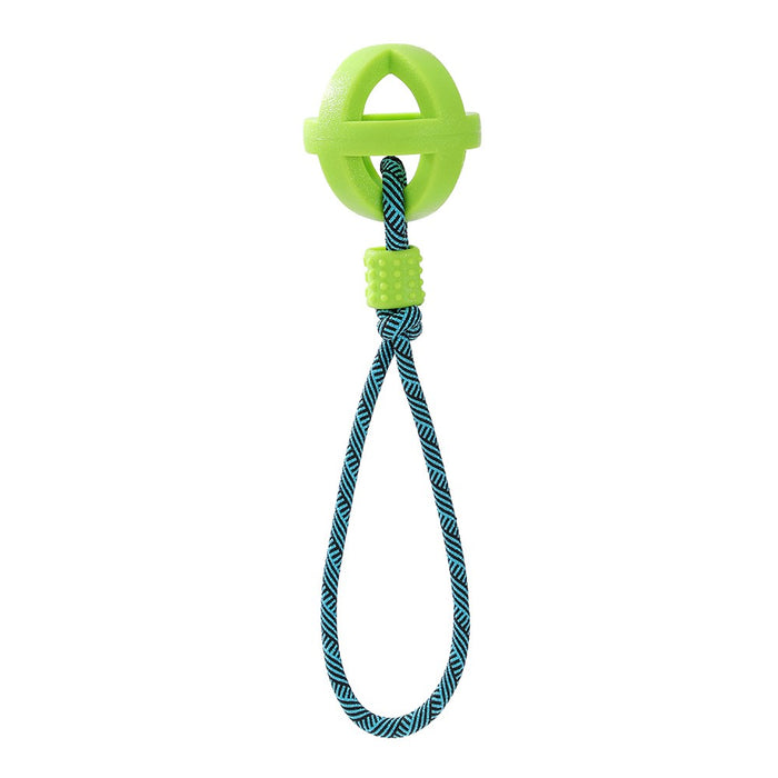 Paws & Claws TPR BALL WITH ROPE COL 36X6CM
