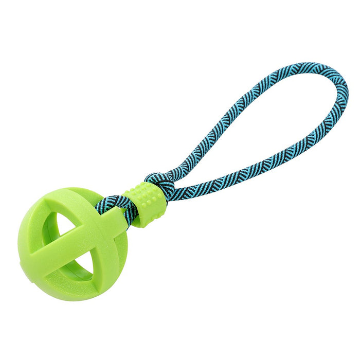 Paws & Claws TPR BALL WITH ROPE COL 36X6CM
