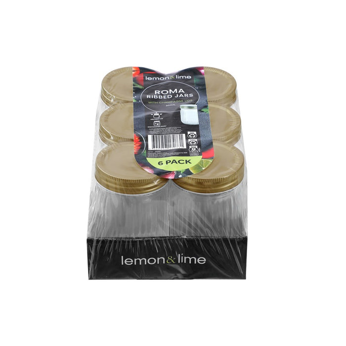 Lemon & Lime ROMA RIBBED CONSERVE JAR 300ML 6PK