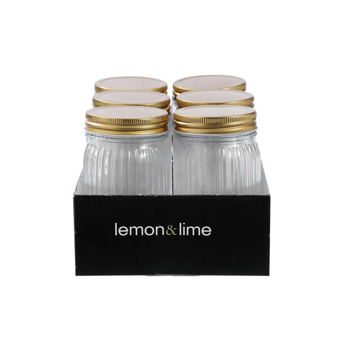 Lemon & Lime ROMA RIBBED CONSERVE JAR 450ML 6PK