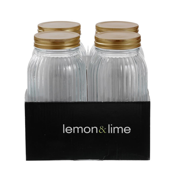 Lemon & Lime ROMA RIBBED CONSERVE JAR 800ML 4PK