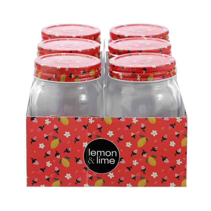 Lemon & Lime ROMA SHERBERT GARDEN DECO CONSERVE JAR 500ML 6PK