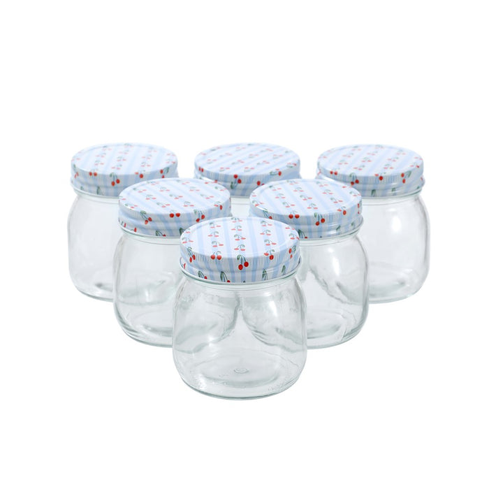 Lemon & Lime ROMA CHERRY STRIPE DECO CONSERVE JAR 300ML 6PK