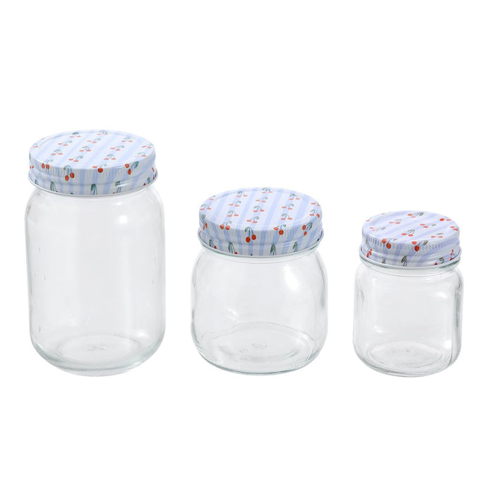 Lemon & Lime ROMA CHERRY STRIPE DECO CONSERVE JAR 300ML 6PK