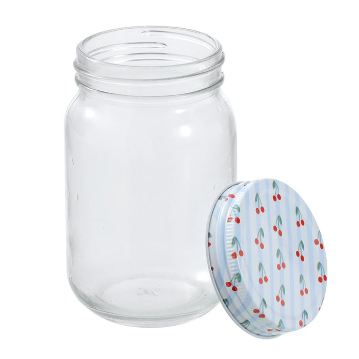 Lemon & Lime ROMA CHERRY STRIPE DECO CONSERVE JAR 500ML 6PK