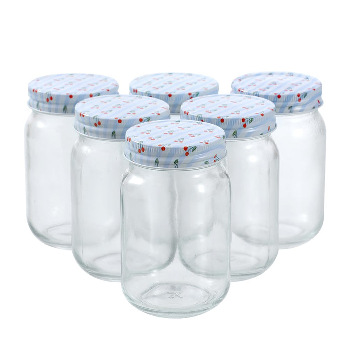 Lemon & Lime ROMA CHERRY STRIPE DECO CONSERVE JAR 500ML 6PK