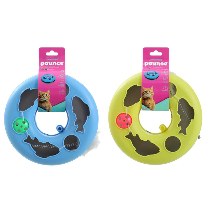 Paws & Claws POUNCE CAT PLAY TRACK INTERACTIVE TOY COLS 23.5X8CM