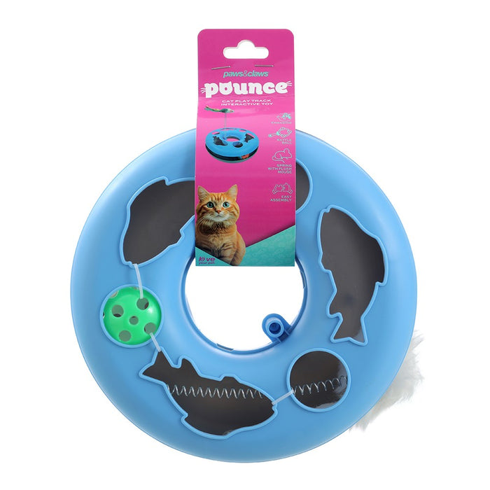 Paws & Claws POUNCE CAT PLAY TRACK INTERACTIVE TOY COLS 23.5X8CM