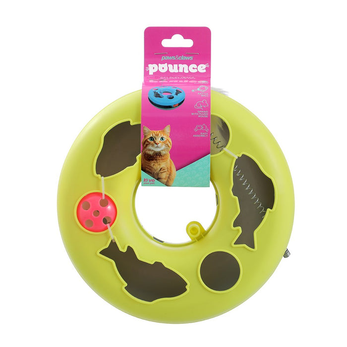 Paws & Claws POUNCE CAT PLAY TRACK INTERACTIVE TOY COLS 23.5X8CM