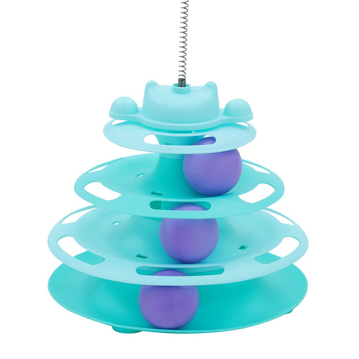 Paws & Claws POUNCE CAT TOWER INTERACTIVE TOY  COLS 18X30CM