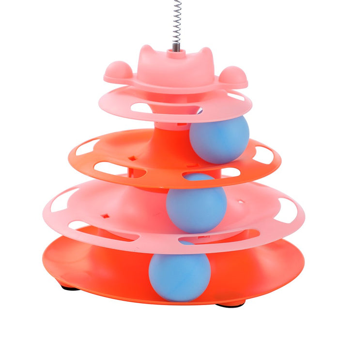 Paws & Claws POUNCE CAT TOWER INTERACTIVE TOY  COLS 18X30CM