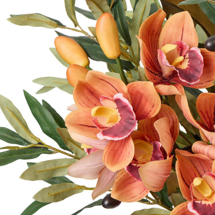 NSIMG-SHA256:0c82e3c438a894c1f464f4ad48f84ffc238ecf01c3e4559aacebe2db554b5476 · Isalbi Rogue Cymbidium Olive Mix - Douglas Vase Orange & Green