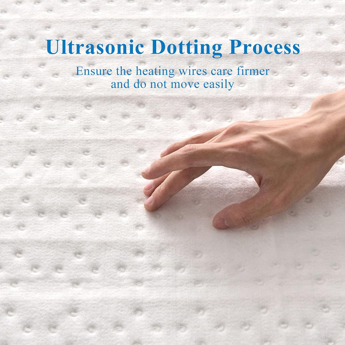 RHEIN HOME King Single Electric Blanket, Fitted Heated Underblanket with Overheat Protection, Waseable Fitted Electric Blanket with 4 Adjustable Heat Settings 10h Auto Off, SAA Approved (107×203cm)