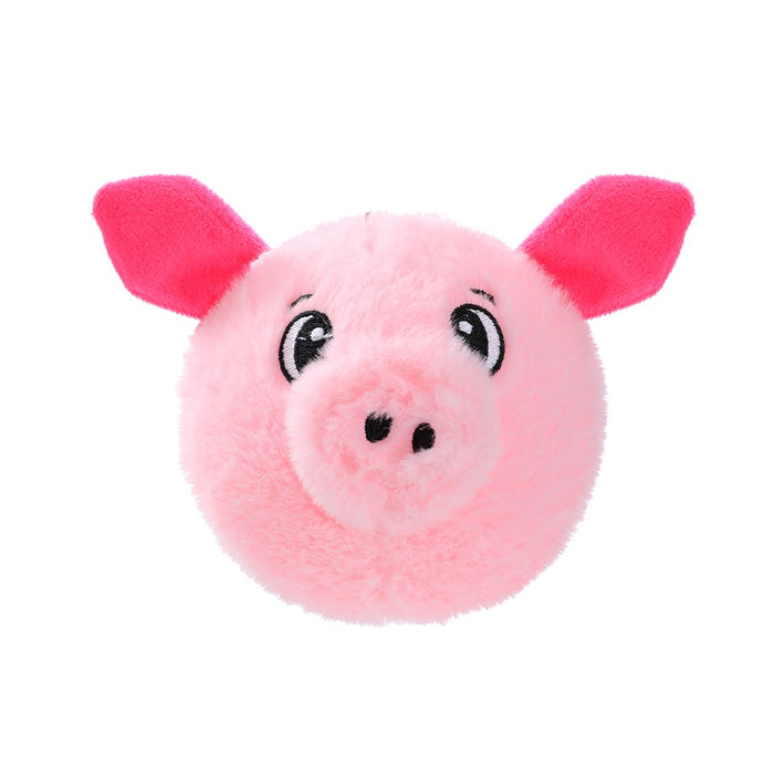 Paws & Claws PLUSH ANIMAL SQUEAKY BALL 12CM