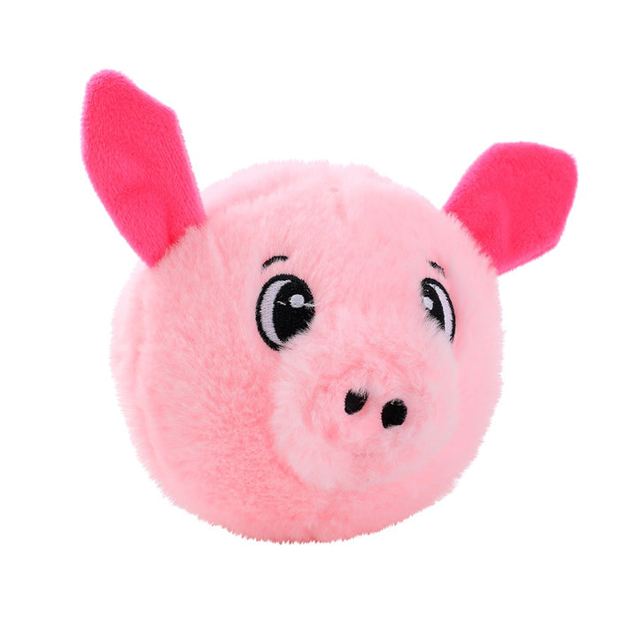 Paws & Claws PLUSH ANIMAL SQUEAKY BALL 12CM