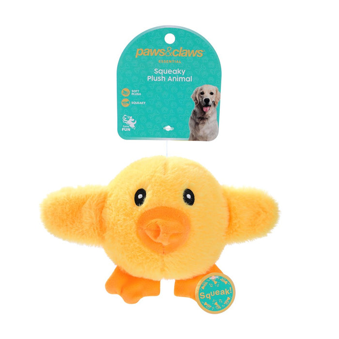 Paws & Claws PLUSH ANIMAL SQUEAKY BALL 12CM
