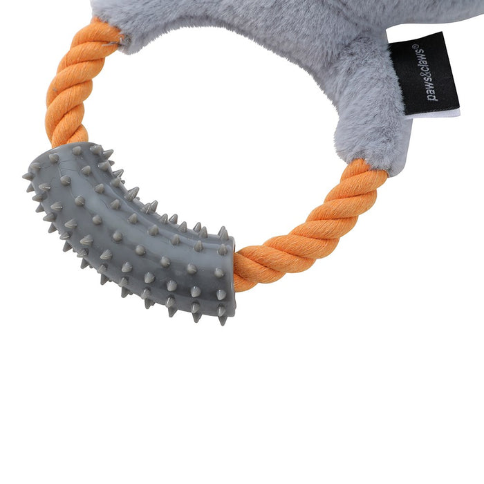 Paws & Claws TUG & SNUG PLUSH KOALA ROPE RING TUGGER 20X12X1.5CM