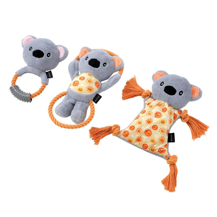 Paws & Claws TUG & SNUG PLUSH KOALA ROPE RING TUGGER 20X12X1.5CM