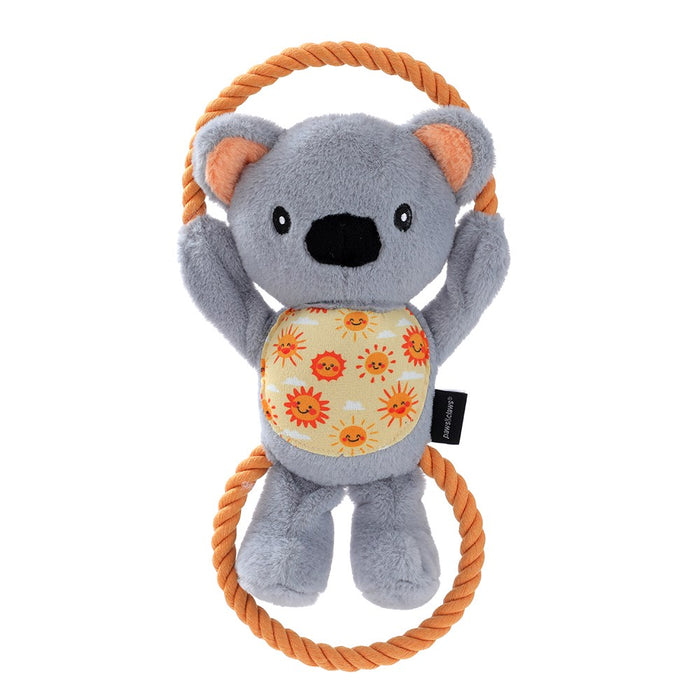 Paws & Claws TUG & SNUG PLUSH KOALA DOUBLE ROPE TUGGER 32X15X7CM